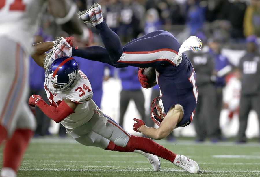 Julian Edelman's circus catch, other spectacular photos from Patriots win  over Giants