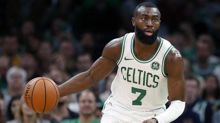 boston celtics' jaylen brown 7 plays against the charlotte hornets during the first half of a preseason nba basketball game in boston, sunday, oct 6, 2019 ap photomichael dwyer