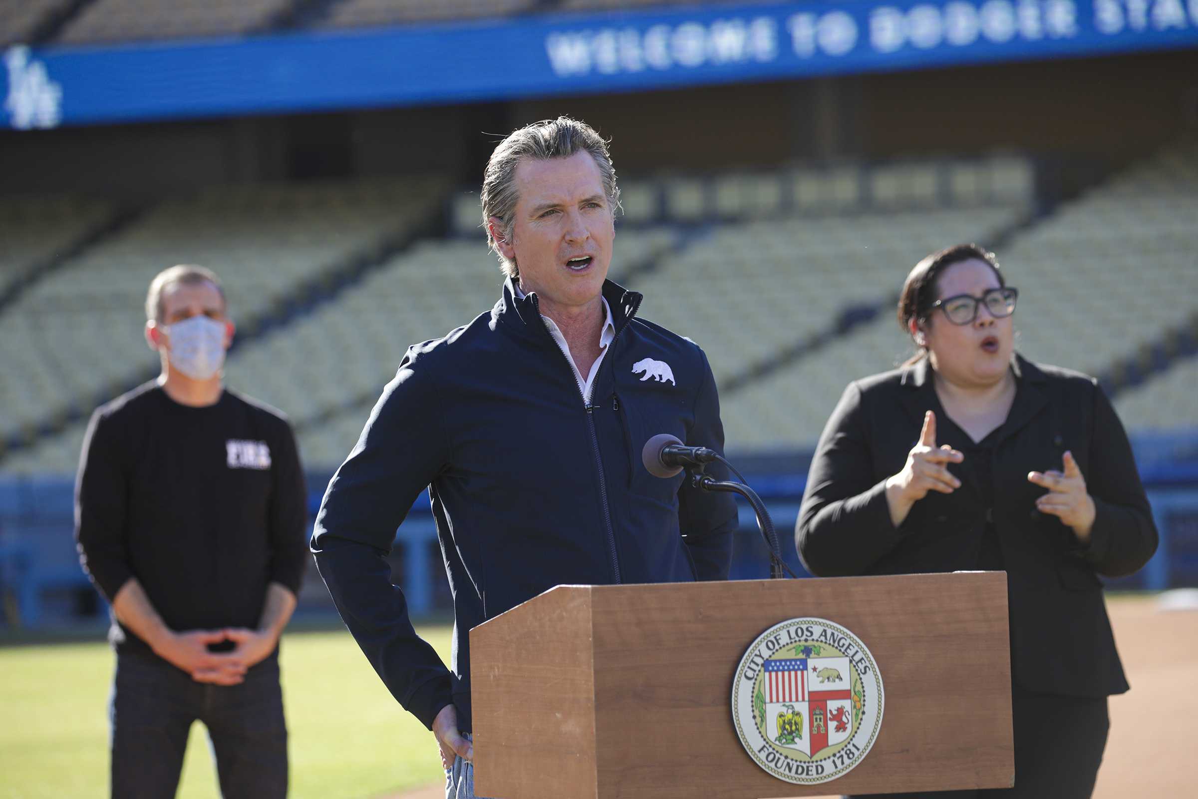 gavin newsom bear jacket