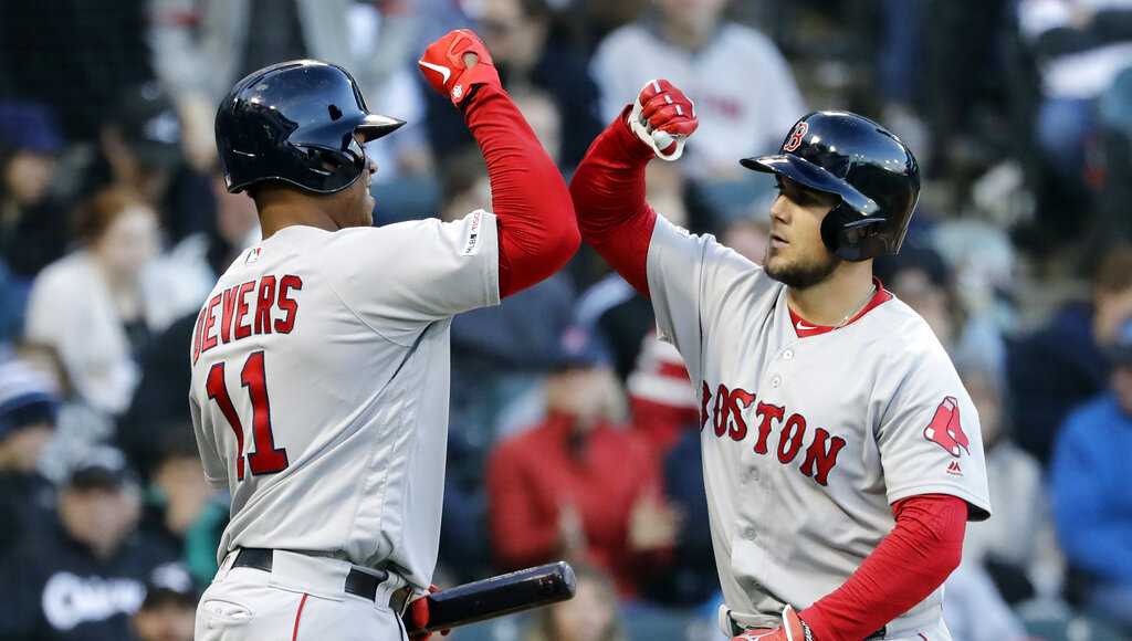 Michael Chavis makes first Red Sox start in left field