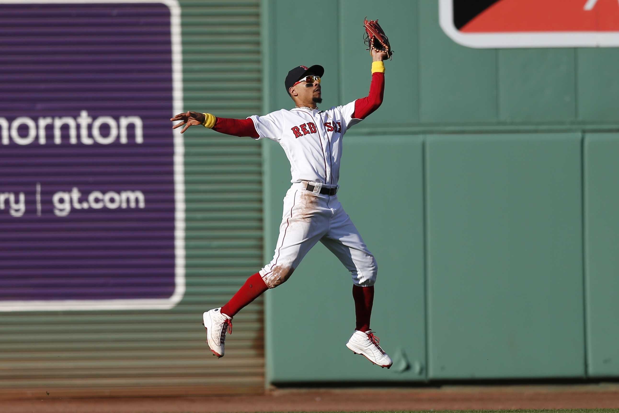 Red Sox outfielder Mookie Betts wins fourth Gold Glove in a row