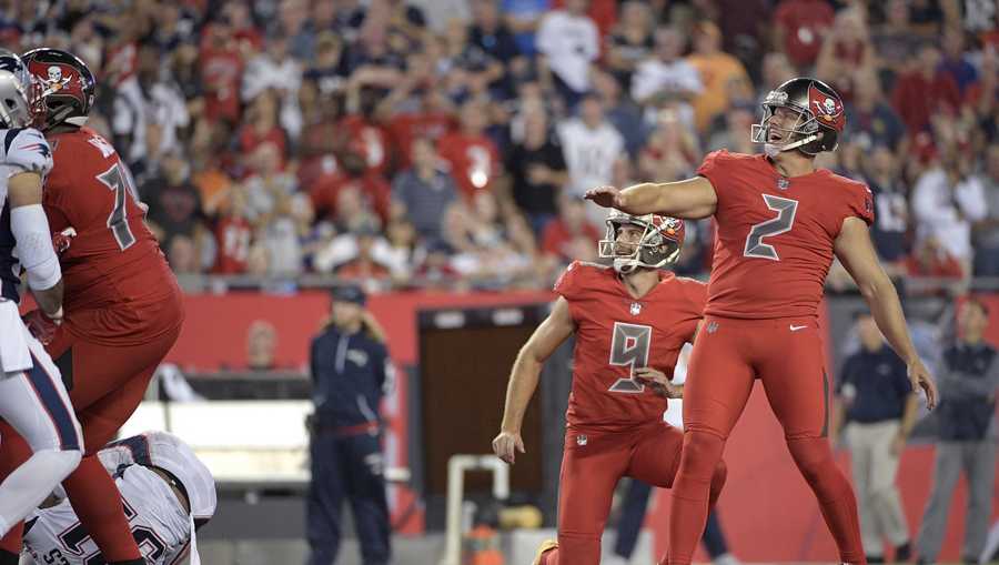 New England Patriots kicker Stephen Gostkowski, replacing