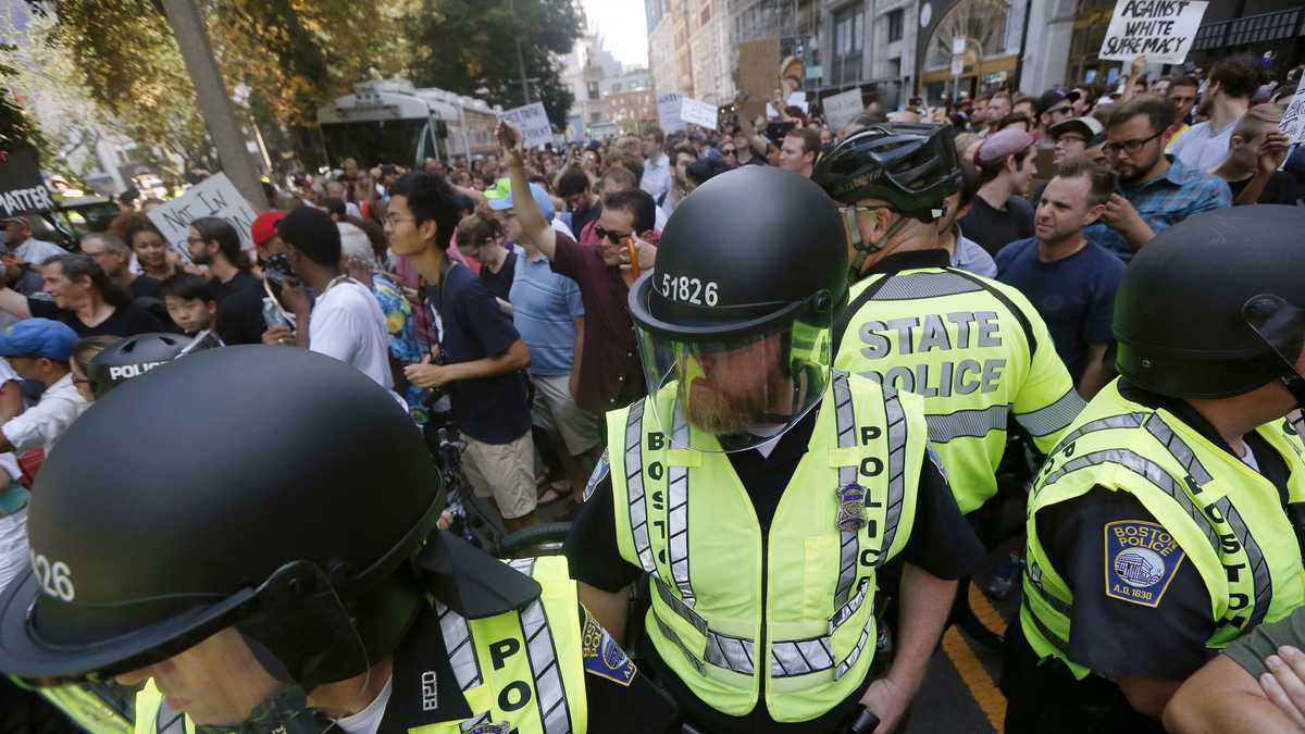 Photos: Crowds gather for protests in Boston