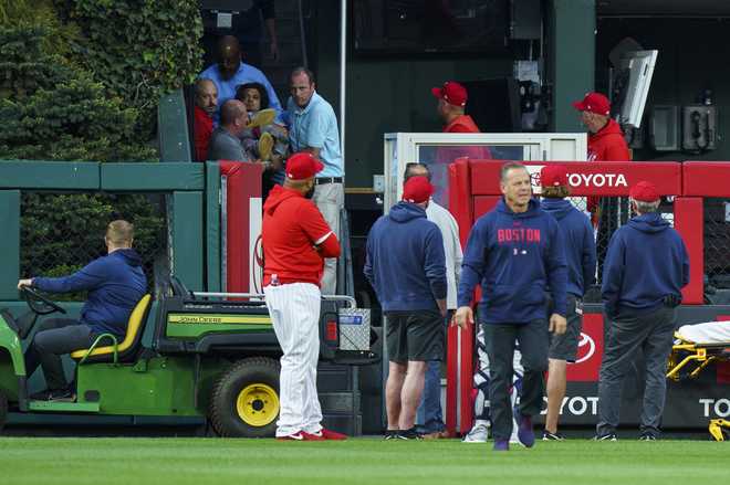 Red Sox-Phillies Game Halted After Fan Falls Into Visitor's Bullpen at  Citizens Bank Park