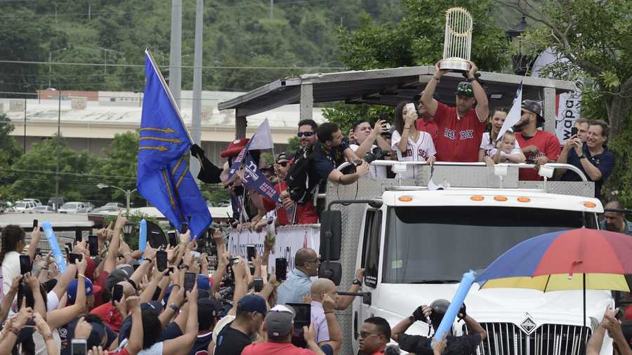 Red Sox World Series: Alex Cora brings trophy to Puerto Rico