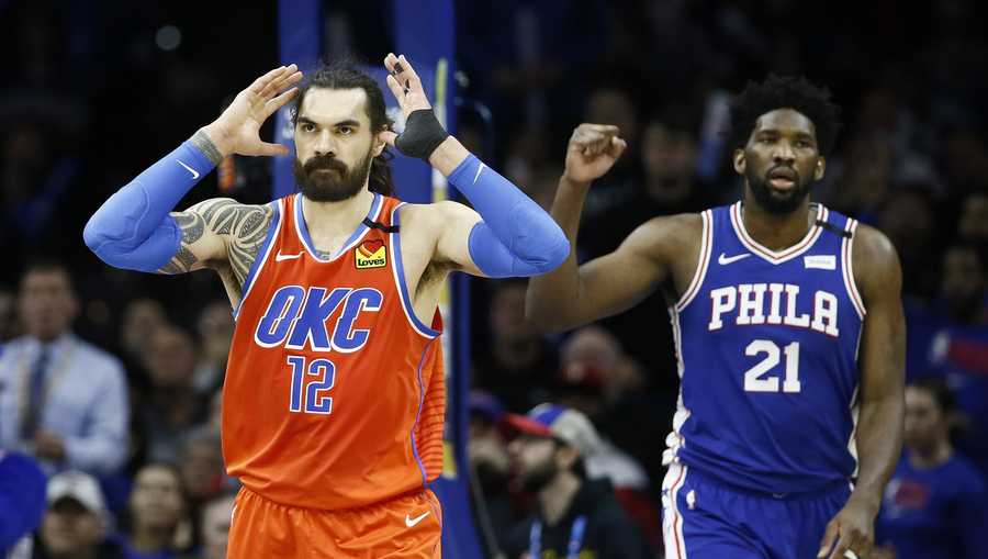 Embiid has triple-double in 76ers' road victory over Thunder