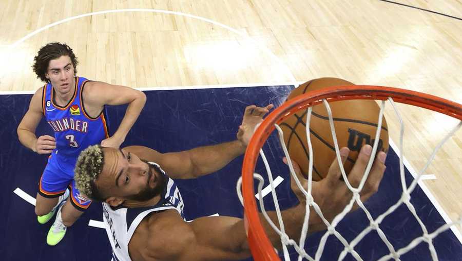 Gobert thrives in Twolves debut to lead 115108 win vs. OKC