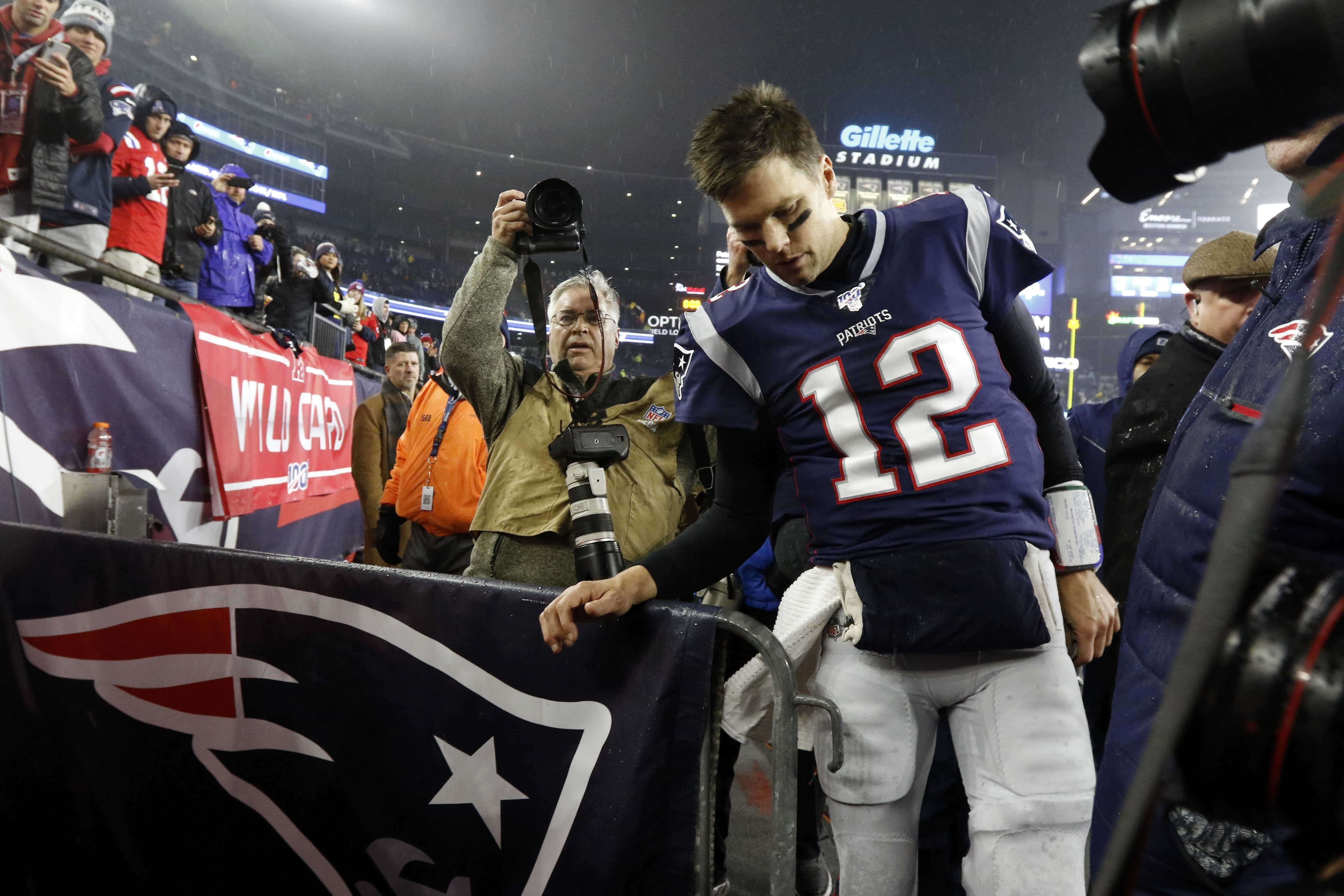 FOXBORO, MA - OCTOBER 24: Patriots quarterback Tom Brady during the New  York Jets game versus the New England Patriots at Gillette Stadium in  Foxboro, MA. (Icon Sportswire via AP Images Stock