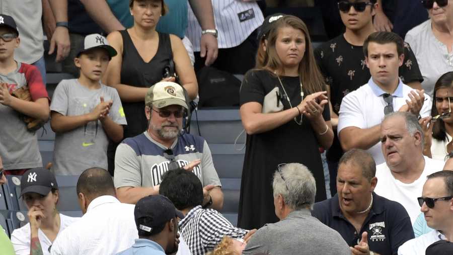 Foul ball hits young girl 