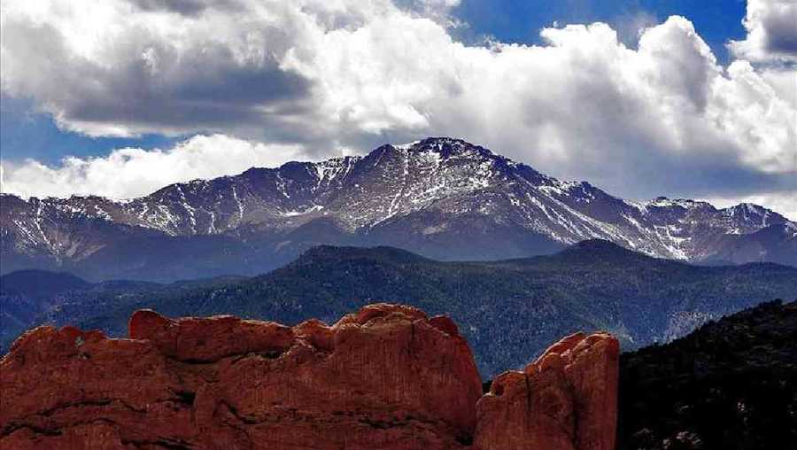 summit of pike's peak, colorado springs, colorado, photo