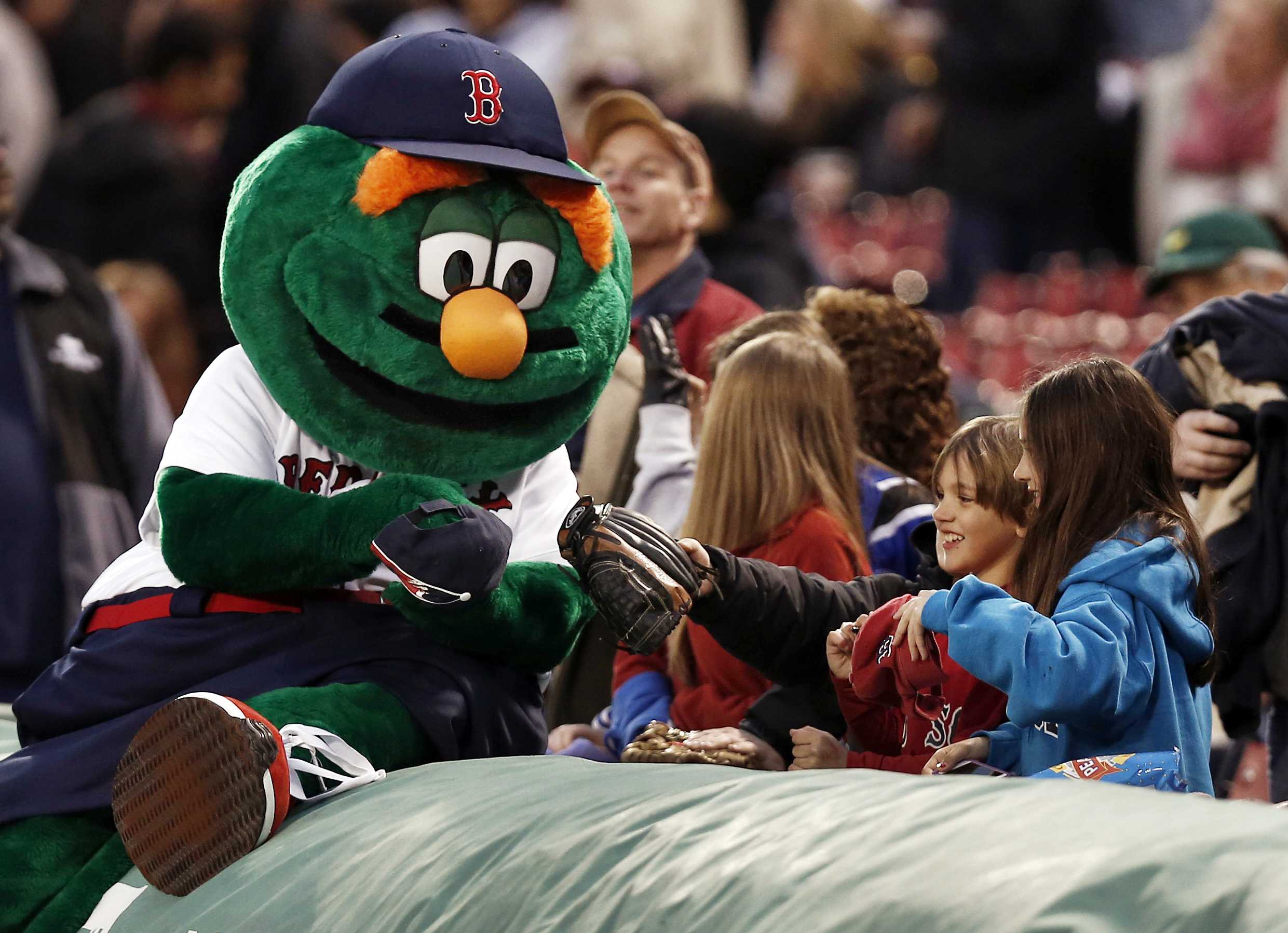 Boston%27s+Fenway+Park+Welcomes+Back+Beloved+Mascot%2C+Wally+the+Green+Monster