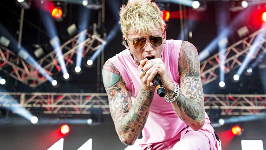 Machine Gun Kelly seen at KAABOO 2017 at the Del Mar Racetrack and Fairgrounds on Saturday, Sept. 16, 2017, in San Diego, Calif. (Photo by Amy Harris/Invision/AP)