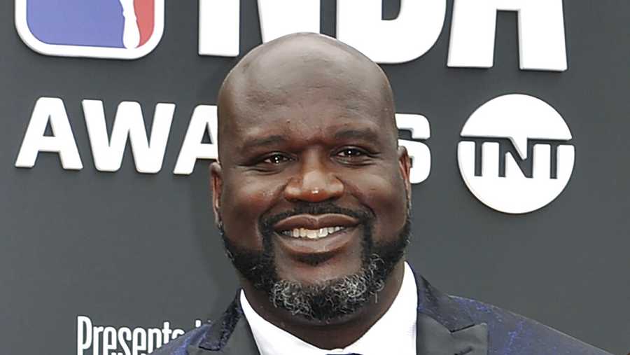 FILE - This June 24, 2019, file photo shows Shaquille O'Neal at the NBA Awards in Santa Monica, Calif. (Photo by Richard Shotwell/Invision/AP, File)