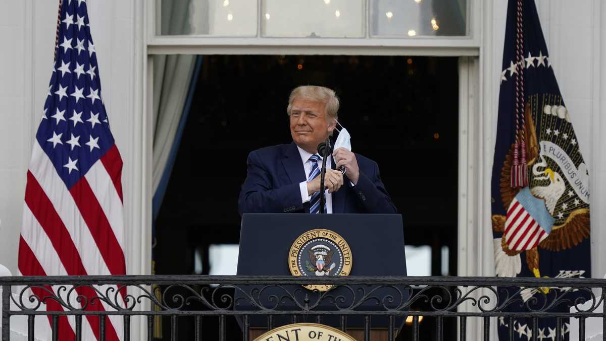 President Trump makes 1st public appearance since his hospital stay for COVID-19