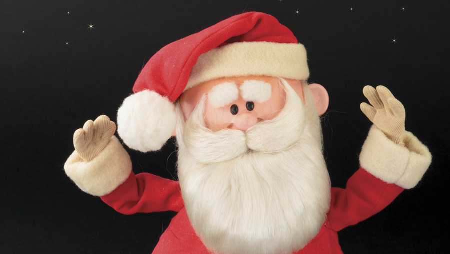 This image released by Profiles in History shows a Santa Claus puppet used in the filming of the 1964 Christmas special "Rudolph the Red-Nosed Reindeer."