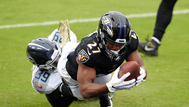 Tennessee Titans 28-12 Baltimore Ravens: Derrick Henry rushes for