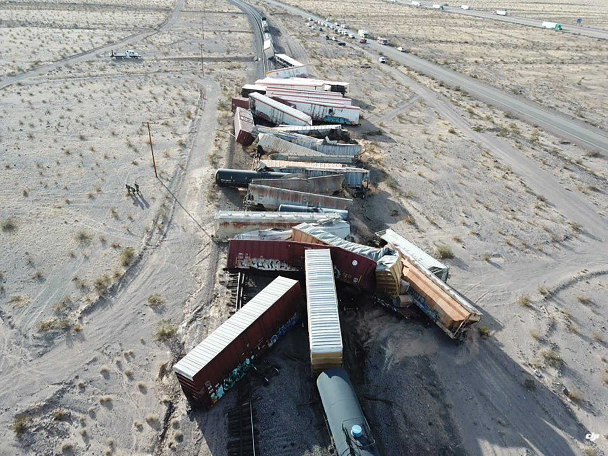 No Injuries After Freight Train Derails In California Desert