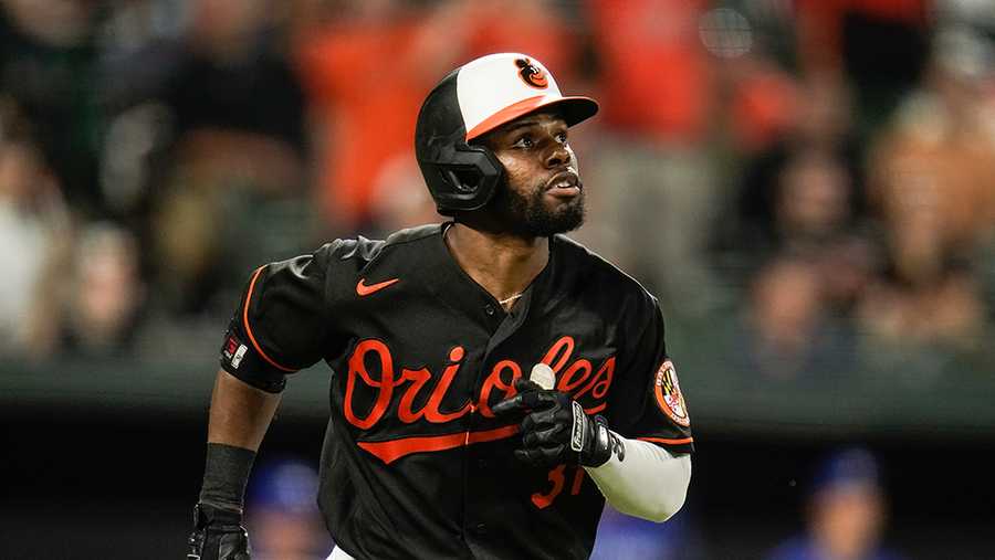 Baltimore, USA. 04th July, 2022. BALTIMORE, MD - JULY 04: Baltimore Orioles  center fielder Cedric Mullins (31) comes in after pre game workout before a  MLB game between the Baltimore Orioles and