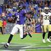 Baltimore Ravens G/C Trystan Colon (63) pictured during warm-ups prior to a  preseason game against the New Orleans Saints at M&T Bank Stadium in  Baltimore, Maryland on August 14, 2021. Photo/ Mike