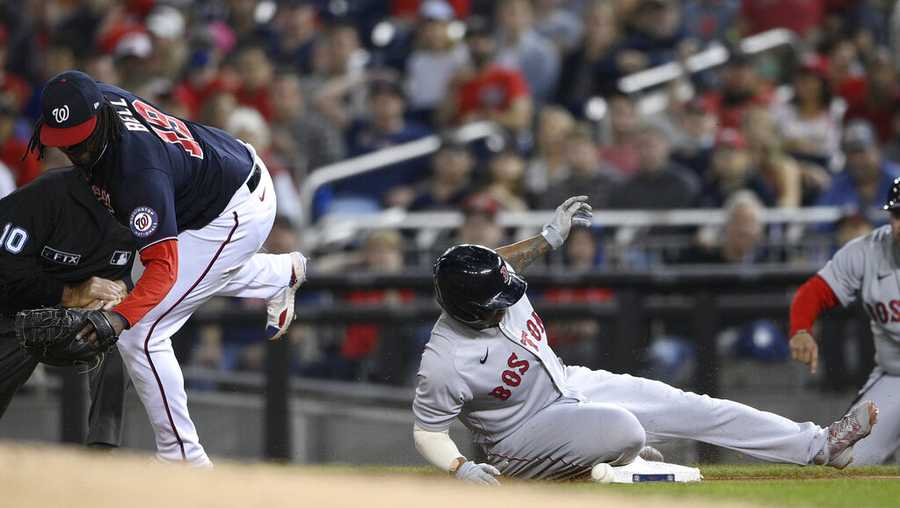 Bobby Dalbec of the Boston Red Sox bats during the fourth inning