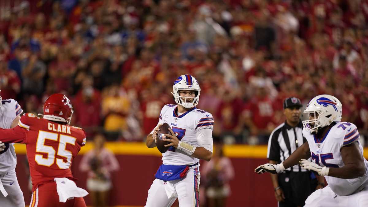 The Latest: Bills-Chiefs return from halftime weather delay