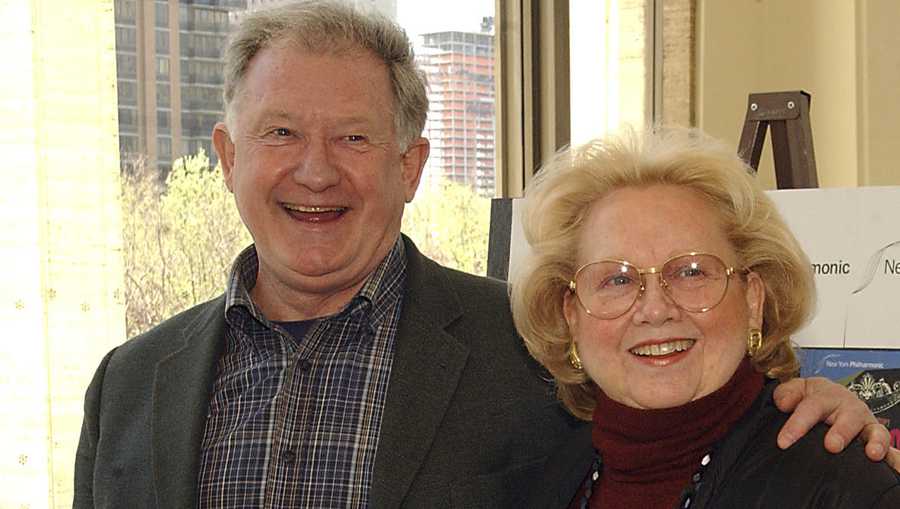 Harvey Evans, left, and Barbara Cook