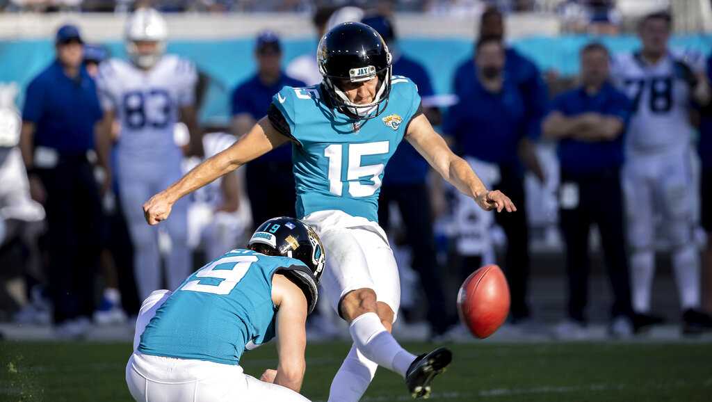 Kansas City Chiefs kicker Matt Ammendola watches his extra point