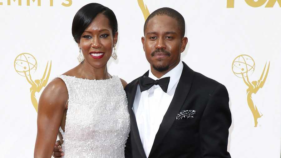 FILE - Regina King, left, and Ian Alexander Jr. arrive at the 67th Primetime Emmy Awards on Sunday, Sept. 20, 2015, at the Microsoft Theater in Los Angeles. Ian Alexander Jr., the only child of award-winning actor and director Regina King, has died. The death was confirmed Saturday, Jan. 22,2022 in a family statement.