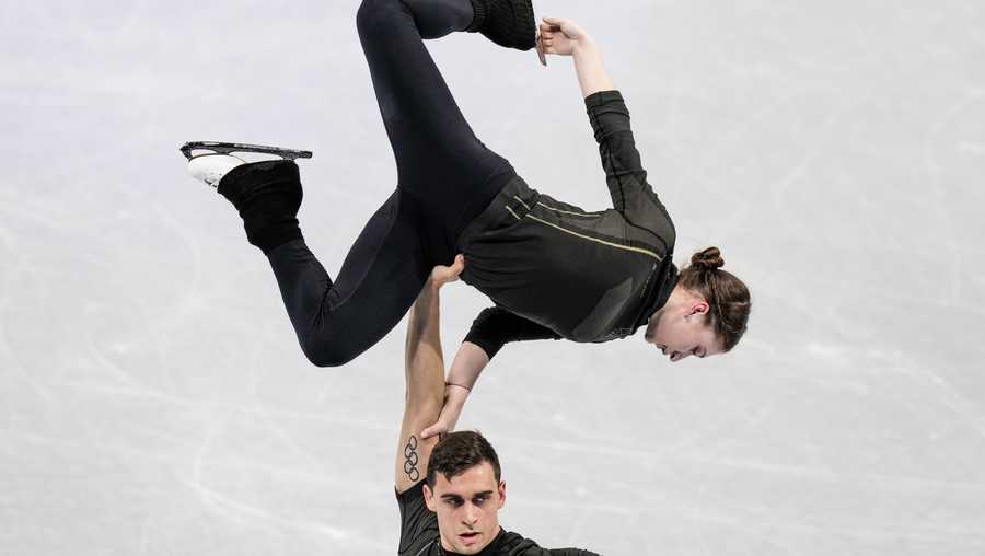 Figure skating Czech Republic athletes Jelizaveta Zukova, top, and Martin Bidar