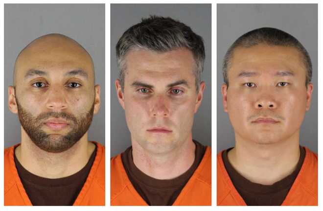 This&#x20;combination&#x20;of&#x20;photos&#x20;provided&#x20;by&#x20;the&#x20;Hennepin&#x20;County&#x20;Sheriff&#x27;s&#x20;Office&#x20;in&#x20;Minnesota&#x20;on&#x20;June&#x20;3,&#x20;2020,&#x20;shows,&#x20;from&#x20;left,&#x20;former&#x20;Minneapolis&#x20;police&#x20;officers&#x20;J.&#x20;Alexander&#x20;Kueng,&#x20;Thomas&#x20;Lane&#x20;and&#x20;Tou&#x20;Thao.