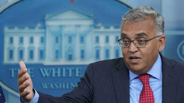 White House COVID-19 Response Coordinator Dr. Ashish Jha speaks during the daily briefing at the White House in Washington, Tuesday, April 26, 2022. (AP Photo/Susan Walsh)