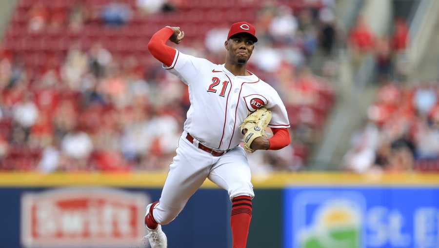 Hunter Greene wins, strikes out seven in five innings in MLB debut