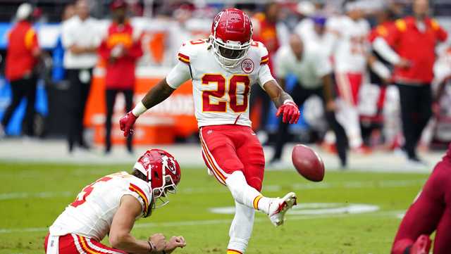 Bleacher Report on X: Safety Justin Reid is kicking for the Chiefs today  after K Harrison Butker was carted off the field 