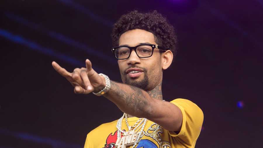 Philadelphia rapper PnB Rock performs at the 2018 Firefly Music Festival in Dover, Del., on June 16, 2018.