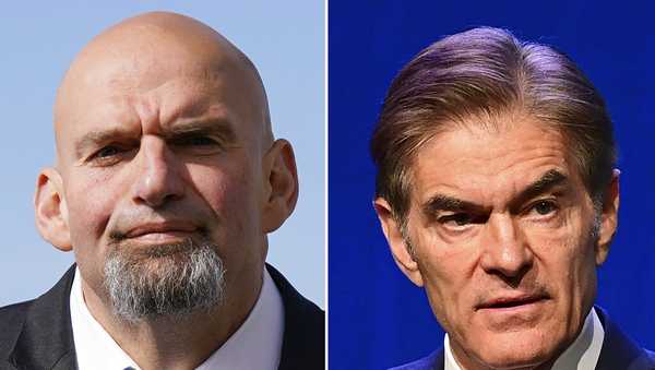 This combination of file photos shows Democratic Senate candidate, Pennsylvania Lt. Gov. John Fetterman, left, and Republican Senate candidate Dr. Mehmet Oz in 2022 photos. (AP Photo)