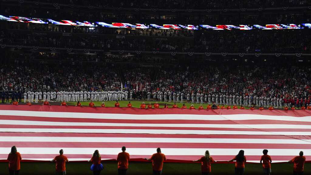 world series game 1 national anthem time