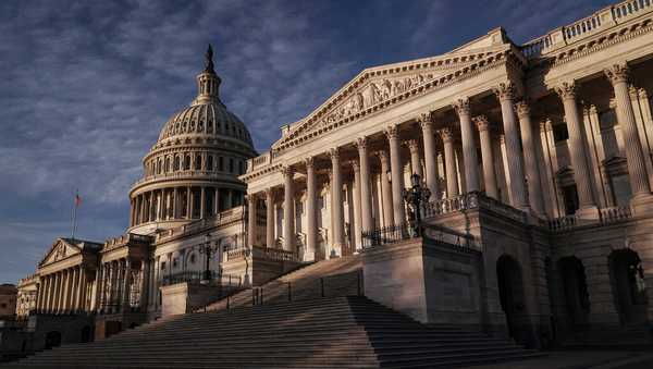 The Senate is seen on Election Day at the Capitol in Washington, early Tuesday, Nov. 8, 2022. After months of primaries, campaign events and fundraising pleas, today's midterm elections will determine the balance of power in Congress. (AP Photo/J. Scott Applewhite)