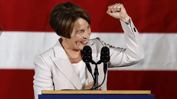 Massachusetts Gov.-elect Maura Healey speaks during a Democratic election night party Tuesday, Nov. 8, 2022, in Boston. (AP Photo/Michael Dwyer)