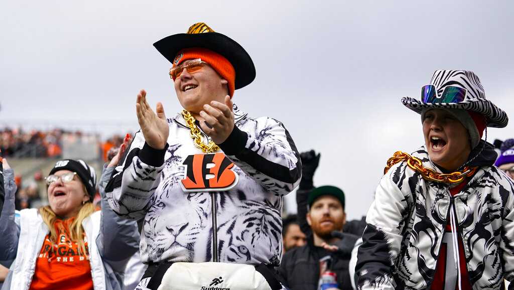 Cincinnati Bengals fans: Tailgaters show up, dress up for team