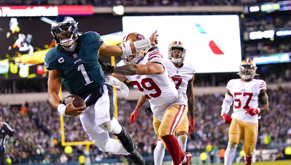 Eagles rush past depleted 49ers to Super Bowl berth