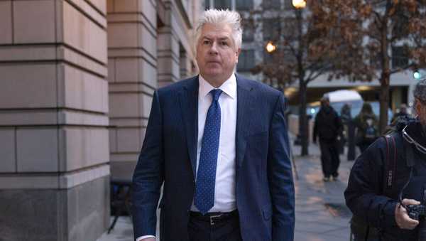 M. Evan Corcoran, an attorney for former President Donald Trump, arrives at federal court in Washington, Friday, March 24, 2023. (AP Photo/Jose Luis Magana)