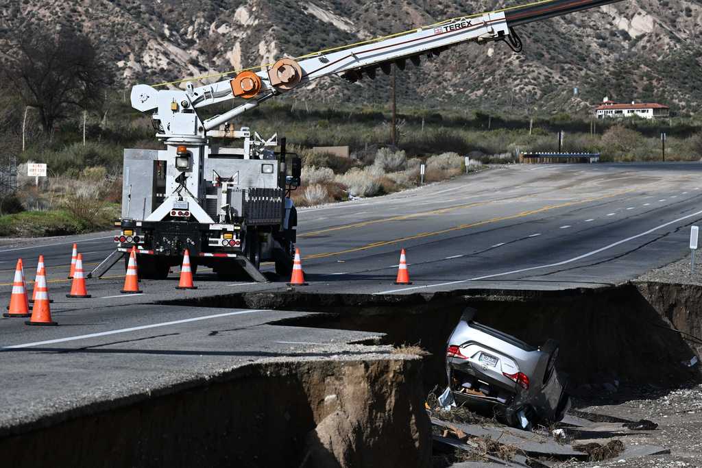 California's intense winter storms turned some roads into rivers