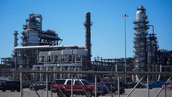 The BP Whiting Refinery is seen Monday, March 9, 2026, in Indiana. (AP Photo/Erin Hooley)