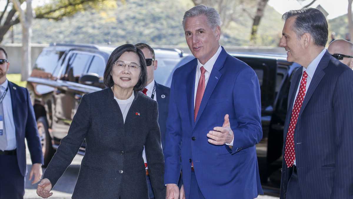 US House Speaker McCarthy, Taiwan president meet as China protests