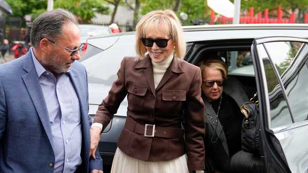 E. Jean Carroll arrives at Manhattan federal court, Tuesday, May 9, 2023, in New York. (AP Photo/John Minchillo)