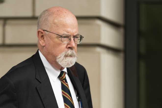 FILE&#x20;-&#x20;Special&#x20;counsel&#x20;John&#x20;Durham,&#x20;the&#x20;prosecutor&#x20;appointed&#x20;to&#x20;investigate&#x20;potential&#x20;government&#x20;wrongdoing&#x20;in&#x20;the&#x20;early&#x20;days&#x20;of&#x20;the&#x20;Trump-Russia&#x20;probe,&#x20;leaves&#x20;federal&#x20;court&#x20;in&#x20;Washington,&#x20;May&#x20;16,&#x20;2022.&#x20;Durham&#x20;ended&#x20;his&#x20;four-year&#x20;investigation&#x20;into&#x20;possible&#x20;FBI&#x20;misconduct&#x20;in&#x20;its&#x20;probe&#x20;of&#x20;ties&#x20;between&#x20;Russia&#x20;and&#x20;Donald&#x20;Trump&#x2019;s&#x20;2016&#x20;presidential&#x20;campaign.&#x20;The&#x20;report&#x20;Monday,&#x20;May&#x20;15,&#x20;2023,&#x20;from&#x20;Durham&#x20;offers&#x20;withering&#x20;criticism&#x20;of&#x20;the&#x20;bureau&#x20;but&#x20;a&#x20;meager&#x20;court&#x20;record&#x20;that&#x20;fell&#x20;far&#x20;short&#x20;of&#x20;the&#x20;former&#x20;president&#x2019;s&#x20;prediction&#x20;he&#x20;would&#x20;uncover&#x20;the&#x20;&#x201C;crime&#x20;of&#x20;the&#x20;century.&#x201D;&#x20;&#x28;AP&#x20;Photo&#x2F;Manuel&#x20;Balce&#x20;Ceneta,&#x20;File&#x29;