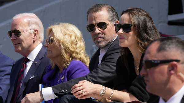 President Joe Biden attends his granddaughter Maisy Biden's commencement ceremony with first lady Jill Biden and children Hunter Biden and Ashley Biden at the University of Pennsylvania in Philadelphia, Monday, May 15, 2023. (AP Photo/Patrick Semansky, File)