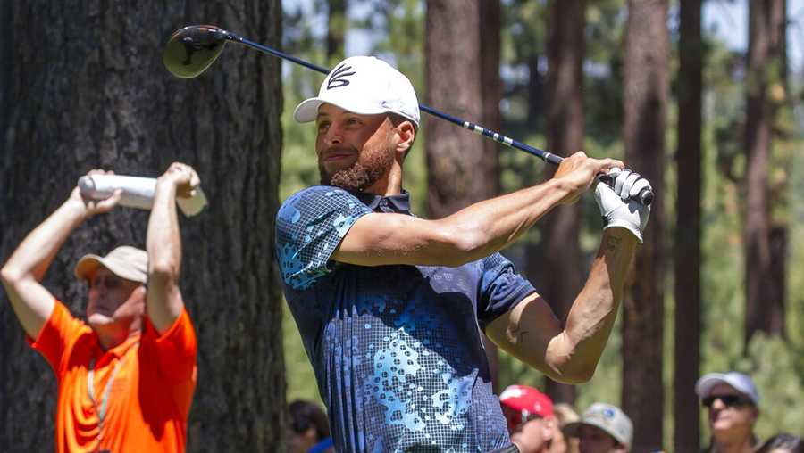 Stephen Curry makes hole-in-one, leads American Century celebrity golf  tournament
