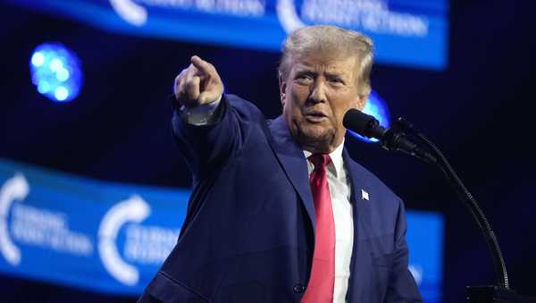 Former President Donald Trump speaks at the Turning Point Action conference, Saturday, July 15, 2023, in West Palm Beach, Fla. (AP Photo/Lynne Sladky)