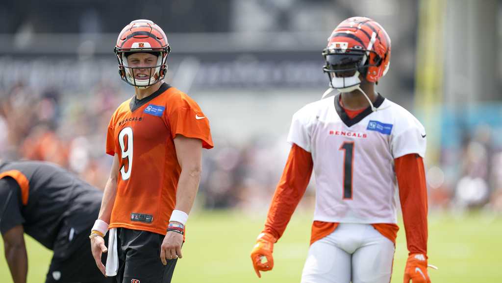 Bengals quarterback Joe Burrow back at practice for the first time since  July 27